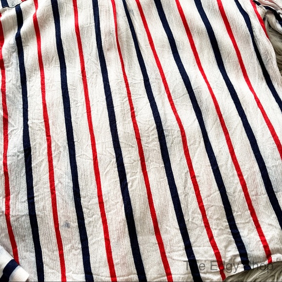 Crescent | Striped Patriotic Button Down Shirt - Picture 9 of 9
